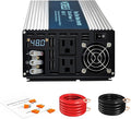WZRELB 4000W Pure Sine Wave Inverter 48V DC to 110V 120V AC Power Converter with LED Display, Hardwire Terminal,Off-Grid Portable Power Inverter with Dual AC Outlets for Home, RV, Truck, Camping