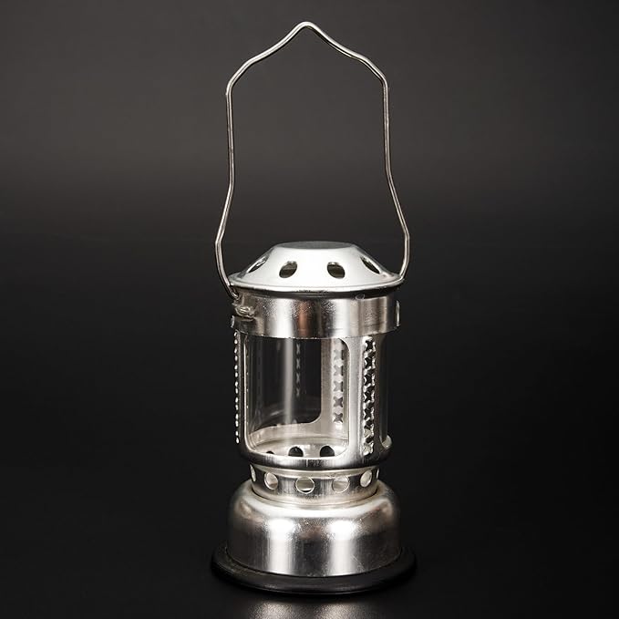 Portable Candle Lantern, Night Fishing Hanging Outdoor Camping Aluminium Alloy Candle Lamp, Metal Decorative Candle Lanterns, Vintage Hanging Lantern (Silver)