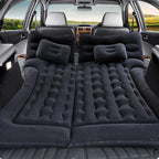 Car Air Mattress for Tesla Model X 7-Seats 2015-2023, Trunk Rear Seat Inflatable Thickened Flocking Travel Camping Bed, Air Pump 2 Pillows,Black