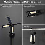 13200mAh Rechargeable Solar Work Light with Folding Stand and Carrying Bag, AODOO 8000 Lumen Stepless Dimmable , White/Warm/Nature White/RED(SOS) with Detachable Tripod (Black(No Tripod))