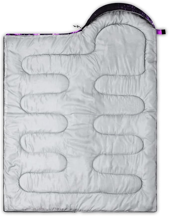 QOOMO Camping Sleeping Bags,3 Season Warm & Cool Weather,Lightweight,Waterproof Sleeping Bags for Adults & Kids,Traveling,and Outdoors,Camping Gear Equipment