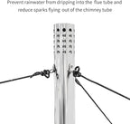 2.36 "Spark Arrestor Stainless Steel Chimney Rain Cap Tent Stove Exhaust Tube Suitable for Camping Independent Stove Accessories
