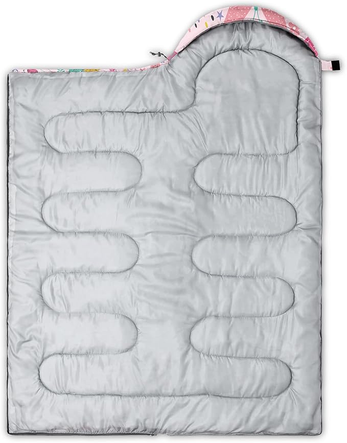 QOOMO Camping Sleeping Bags,3 Season Warm & Cool Weather,Lightweight,Waterproof Sleeping Bags for Adults & Kids Traveling,and Outdoors