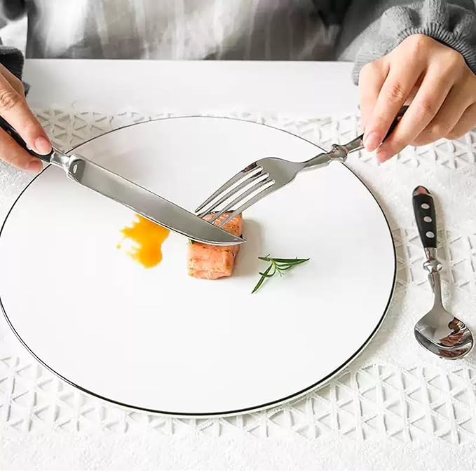 Durable Cutlery Set for 4 with Riveted Handles,Stainless Steel,Dishwasher Safe, Ideal for Camping, Hotels,Home