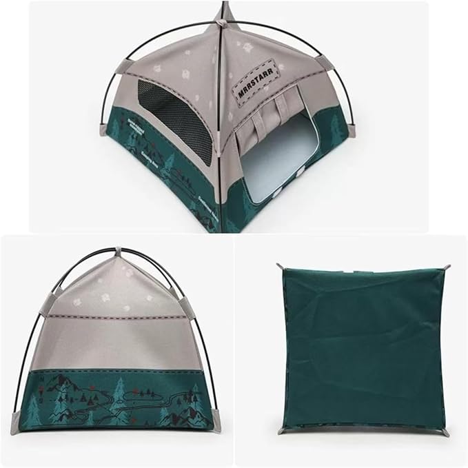 Mini Tent,Model Tent Decoration with Chair,1:12 Miniature Doll Camping Model Tents Movable Decorative Scene Accessories Photography Props Miniature Model Tent for Tiny Pets (Gray)