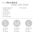 Baby Deedee Sleep Nest Travel Quilted Baby Sleeping Bag Sack with Sleeves, Gray Skies, Large (18-36 Months)