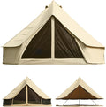 KingCamp Canvas Bell Yurt Tents, 4 Seasons Large Waterproof & Windproof Luxury Glamping Tent w/Stove Jack for Family Outdoor Camping, Hunting, Parties