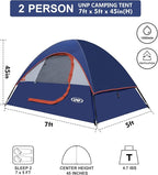 Camping Tent 2-4 Person, Waterproof Windproof Tent with Rainfly Easy Set up-Portable Dome Tents for Camping…