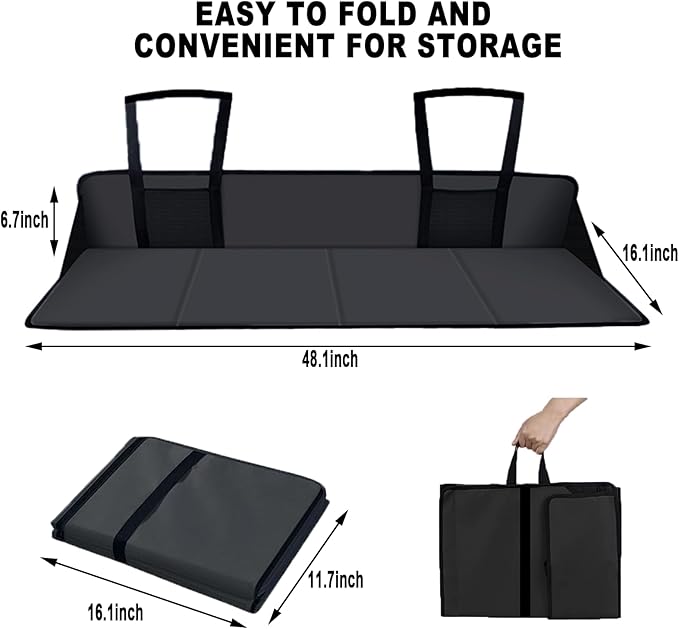 Car Rear Seat Mattress Extension Plate, Portable Mattress for Sleeping, Foldable Back Seat Extender, Increase Travel Trunk Space and Car Bed Camping Space for SUV/Model Y/3