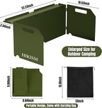 Camping Stove Windscreen, Lightweight Foldable Outdoor Wind Blocker Gas Stove Windshield Wind Screen Wind Guard for Camping Stove, Glamping, Navy Green