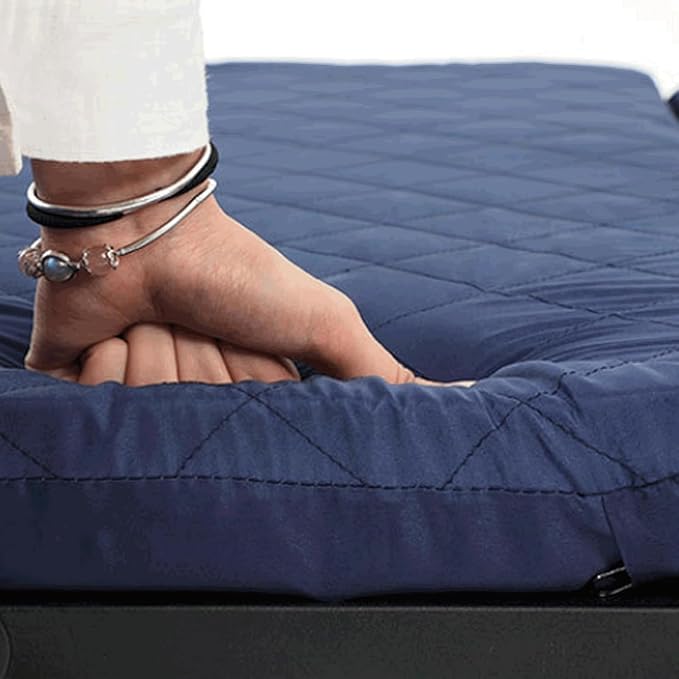 Breathable Camping Cot with Mattress, Portable Folding Bed for Sleeping, Lightweight Tent Cot, 5-Position Folding Chaise Lounge Chair