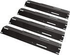 Unicook Universal Replacement Heavy Duty Adjustable Porcelain Steel Heat Plate Shield, Heat Tent, Flavorizer Bar, Burner Cover, Flame Tamer for Gas Grill, Extends from 11.75" up to 21" L, 4 Pack
