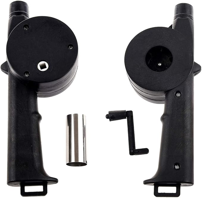 PLIAVAON BBQ Fan Air Blower Fast Fire Starter Portable Mini Manual Hand Crank for Outdoor Picnic Camping Cooking Barbecue Charcoal Grills Stove Accessories (A)