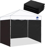 Instant Canopy Tent Sidewalls for 10x10 Pop Up Canopy Waterproof,99% UV Protection，3 Piece Sidewalls, Black(3PCS Sidewall Only, Canopy Tent NOT Included)