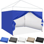 CROWN SHADES 10x10 Canopy Sidewalls (4pck) - Walls 10x10, Sidewalls for Canopy - Tent Accessories, Blue