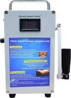 Outdoor Large Capacity Hand Crank Generator 220V/110V 200W/500W, High Power Generator, Emergency Lighting Tool for Outage/Field Exploration 27AH/200W