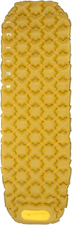 iClimb Ultralight Compact Sleeping Pad with Built-in Pump Inflatable Portable Air Mattress for Camping Backpacking Hiking (Yellow)