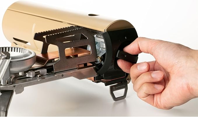 Snow Peak's Home & Camp Burner, Khaki, GS-600KH-US, Designed in Japan, Lifetime Product Guarantee, Lightweight and Compact for Camping, Stable Base for Cooking, One Size