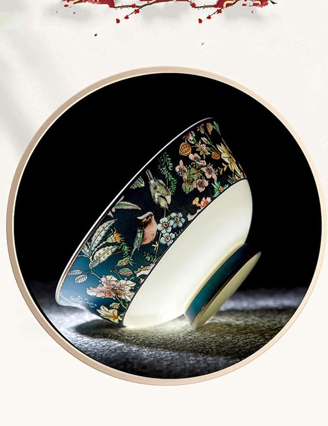 Dinnerware Sets Dish Set 70Pcs Bone China dinnerware Set, Palace Style Color Ceramic Tableware Set, Service for 10 People