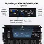 4000 Watt Pure Sine Wave Power Inverter, 12V DC to 110V/120V AC Converter 8000W Peak, with Remote Control LCD, 4 AC Outlets & USB Port & Hardwire Terminal, for Truck RV Boat Camping Solar System EPS