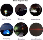 Rechargeable LED Headlamp,Super Bright Head lamp Headlight Flashlight with Laser for Indoor and Outdoor Runing,Hiking,Camping,Fishing,Hunting