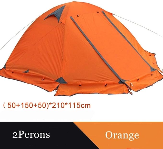 Tent Double Layer 2 Person 4 Season Aluminum Rod Outdoor Camping Tent Family Camping Tent