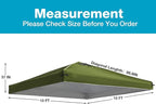 10x10 Canopy Replacement Top Cover with Air Vents for ez up Pop up Canopy Gazebo Tent with Adjustable Straps, Waterproof & Anti-UV for Outdoor Shade (Frame Not Included) (Army Green)