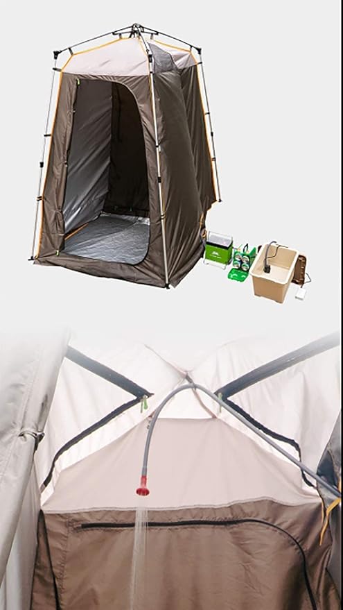 Camping Tent,Shower Tent, Large Double Room Large Space Indoor Outdoor Bathing and Changing Tent Photography Shower Changing Household Mobile Toilet Changing Room