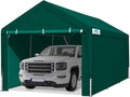 ADVANCE OUTDOOR 10x20 ft Heavy Duty Carport Garage Shelter, Adjustable Height (6.5-11ft) Waterproof Canopy with Removable Sidewalls for Cars, RV, Boat, Truck, Party - Green