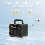 300W Portable Power Station, Solar Generator 259Wh, 70,000mAh LiFePO4 Battery with 65W USB-C PD&Pure Sine Wave AC, Solar Charging for Camping,Home,Emergency Power(SOS Light & LCD Display)