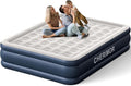 King Size Air Mattress with Built-in Pump, 18in Raised Heavy Duty Inflatable Bed, 1000lbs Maxs, Fast Inflatable Blow up Mattress with Carry Bag, Air Bed for Camping Sleepover Guest Room