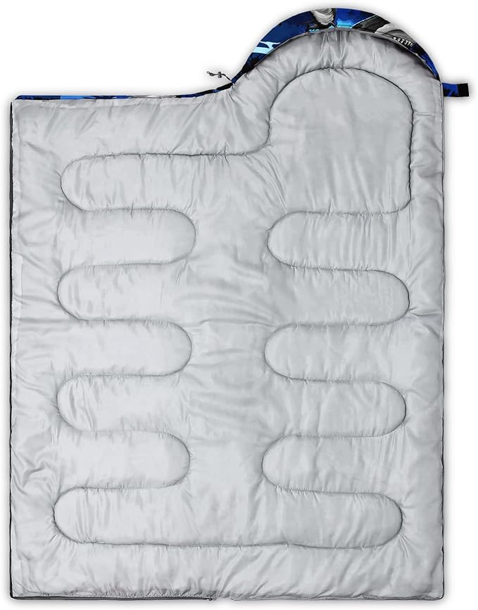 BailiPromise Shark Printed Camping Sleeping Bags,3 Season Warm & Cool Weather,Lightweight,Waterproof Sleeping Bags for Adults & Kids,Traveling,and Outdoors,Camping Gear Equipment,31x90inch, Standard
