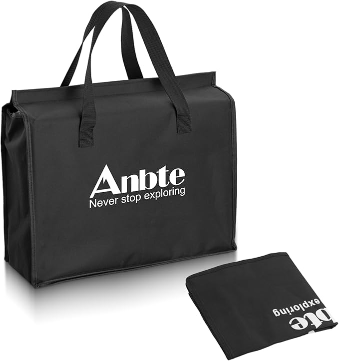 Anbte 2ft Small Folding Table Storage Bag, Waterproof Heavy Duty Portable Carry Bag Dustproof Picnic/Camping Tables Cover, 14.57" L × 3.54" W × 16.54" H (37cm x 9cm x 42cm), Black