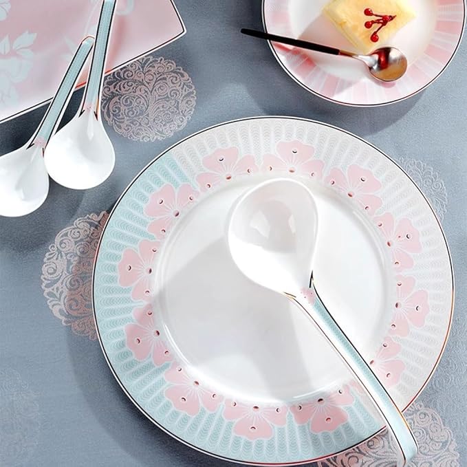 Camping Plates Fresh Texture Bone China Dinner Plate Household Dish Fish Tableware Decorative Plate
