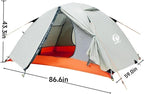 Waterproof Backpacking Tent 2/3 Person, Double-Layer Warm Rainstorm-Proof Outdoor Tent, Lightweight and Suitable for Hiking, Mountain Climbing and Camping in The Wild