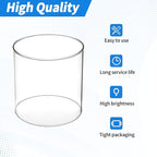 10-Pack Propane Lantern Mantles with Glass Globe: U-Shape & Standard Replacement Parts for Camping Lanterns. Clear Lantern Globe Compatible with Coleman Fuel Lanterns