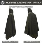 Onewind Lightweight Poncho Shelter, Solitary Shelter Cape Silnylon Emergency Survival Shelter Ultralight Minimalist Shelter for Camping Hiking Backpacking Bug Out Bag