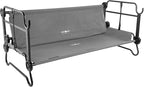 Disc-O-Bed XL Outdoor Modular 2 Person Double Camping Cot Portable Bed with 2 Height Options for Adults, Sleep Solution for Tents, Grey