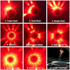 USB Rechargeable LED Road Flares Emergency Lights-Roadside Warning Car Safety Beacon Flashing Disc Flare Kit with Magnetic Base for Vehicles & Boat | 6 Beacon Disc Pack