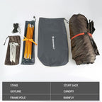 Bessport Camping Tent 1/2 Person Tent Waterproof Two Doors Backpacking Tent Easy Setup Lightweight for Outdoor, Hiking Mountaineering Travel