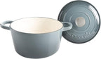 Crock Pot Artisan 5-Quart Round Enameled Cast Iron Dutch Oven – Slate Gray, Heavy-Duty Cookware for Slow Cooking, Roasting, Baking with Lid