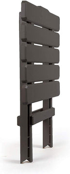Camco 51885 Charcoal Large Adirondack Portable Outdoor Folding Side Table, Perfect for The Beach, Camping, Picnics, Cookouts & More, Weatherproof & Rust Resistant