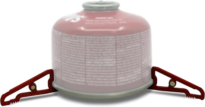 Magfeets Ultralight Fuel Canister Stabilizer Magnetic Gas Can Stand for Camping Stoves (Red)