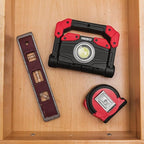 NEBO OMNI 2K Rechargeable Work Light | 2000 Lumens COB, 6 Light Modes, Rotating Magnetic Handles, Built-In Power Bank, Water Resistant, Portable Camping Lantern, Includes USB-C Charging Cable