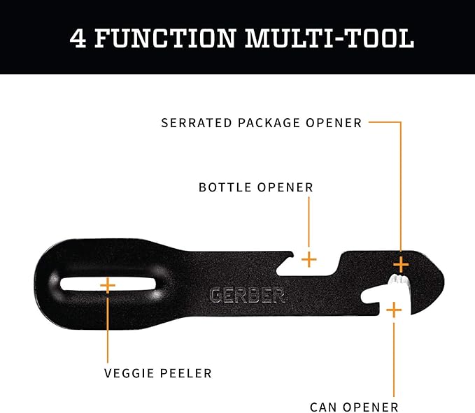 Gerber Gear ComplEAT Camping Utensils Set for Outdoor Cooking, Camping Cutlery with Fork, Spoon, Tongs, Spatula and Multi-Functional Tool, Flat Sage