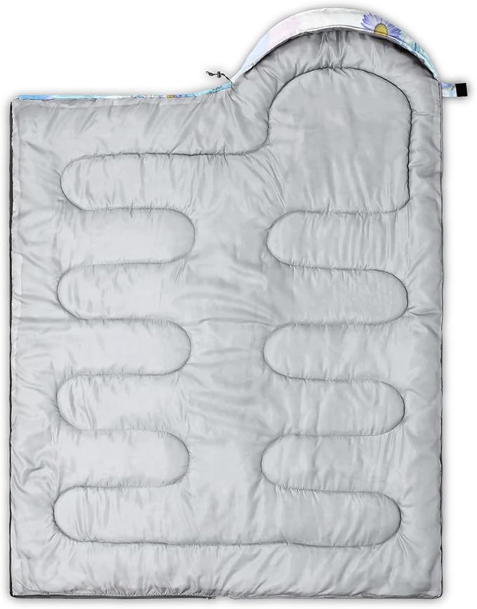 QOOMO Camping Sleeping Bags,3 Season Warm & Cool Weather,Lightweight,Waterproof Sleeping Bags for Adults & Kids,Traveling,and Outdoors,Camping Gear Equipment