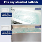 Godwolf Bathtub Drinking Water Bladder, Emergency Water Storage Bladder 100 Gallon, Food-Grade Tub Water Storage Bag BPA Free, Disaster and Hurricane Survival