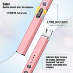 LcFun 3 Pack Candle Lighter Electric USB Rechargeable Plasma Arc Lighter with Safety Lock, Windproof Flameless Long Lighters for Candle, Grill, BBQ, Camping, Gas Stoves (2 Black, Rose Gold)