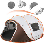 EchoSmile Instant Pop Up Camping Tent, 2/4/6 Person, Easy Setup Tent, Water Resistant Dome, Portable with Carry Bag