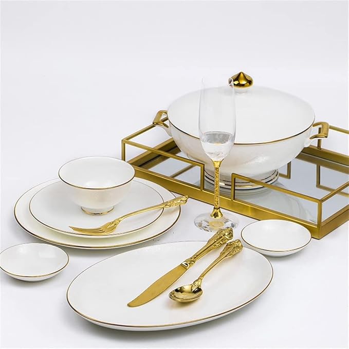 European Dish Set Bone China Tableware Complete Kitchenware